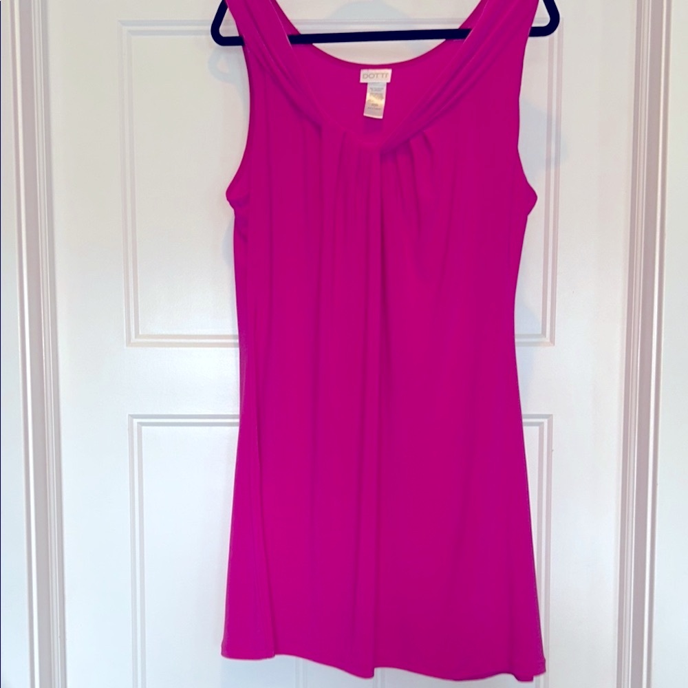 Dotti Women's Swimsuit Cover Up Dress L Pink Resort Beach Cruise Coastal